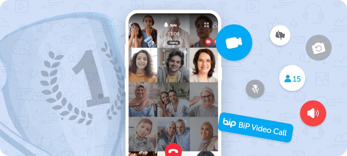 Voice and video group calls with up to 8 participants in others and up to 15 participants in BiP!